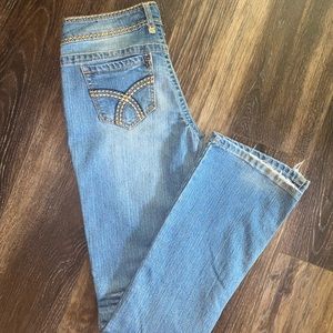 Low rise, bootcut.  Light wash, Size 7.